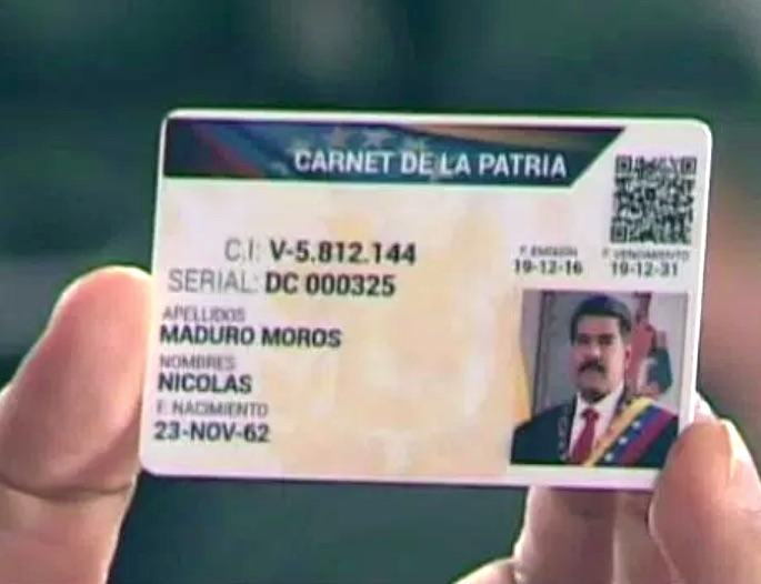 nicolas maduro creacion carnet patria enero 2017