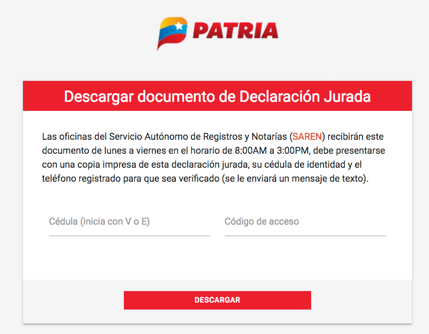 recuperacion clave contraseña patria con el saren