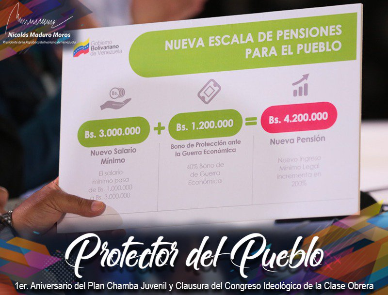 aumento pensiones ivss amor mayor salario minimo junio 2018