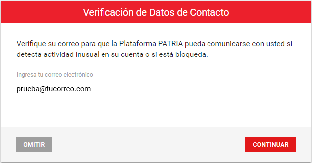 verificacion datos contactos plataforma patria org ve